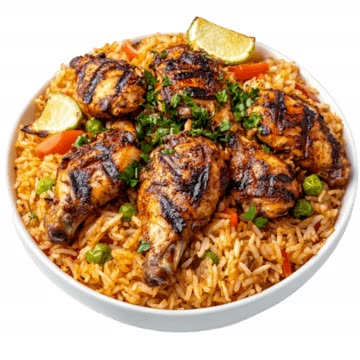 Grilled chicken and rice