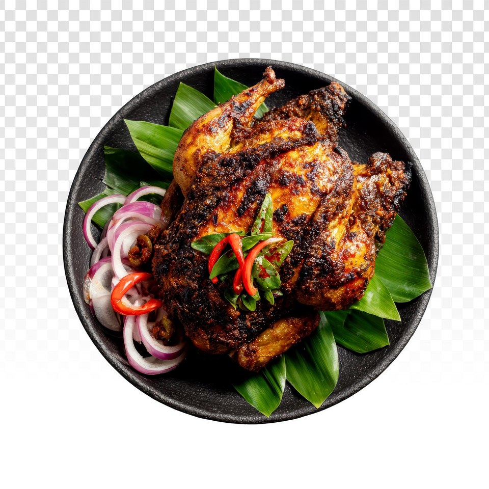 Grilled whole chicken